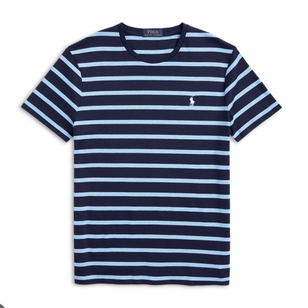 🆕 Ralph Lauren 26/1 Jersey Custom Slim Striped T-Shirt